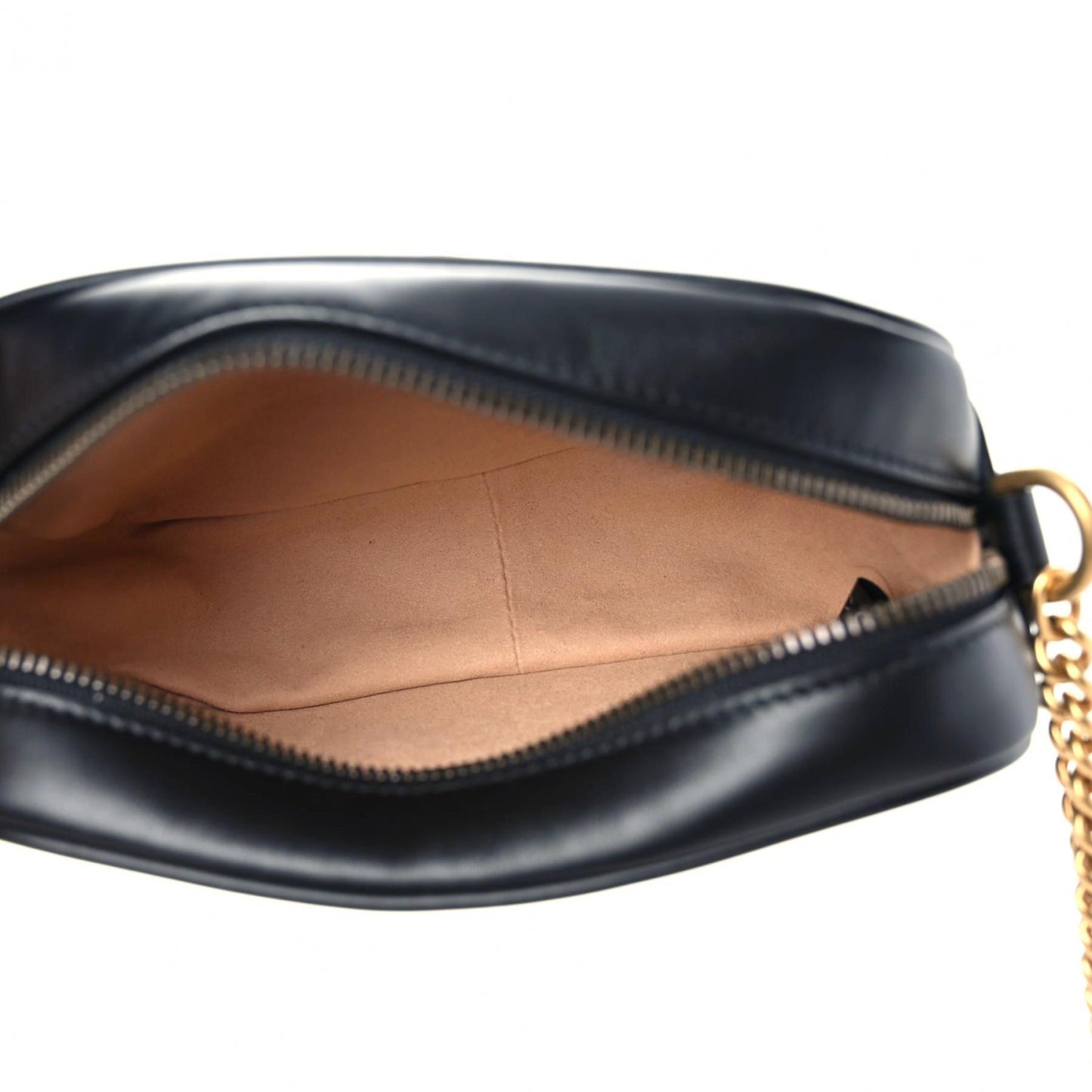 Calfskin Matelasse Mini GG Marmont Chain Shoulder Bag Black
