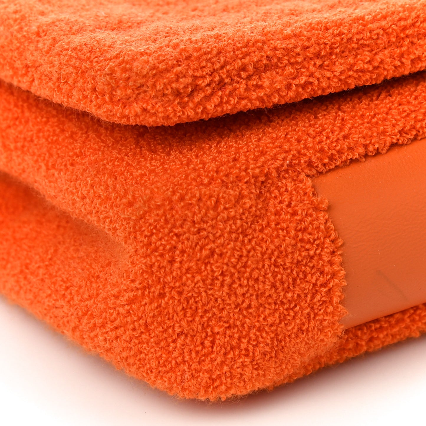 Cotton Terry Cloth Quilted Small Lola Bag Orange