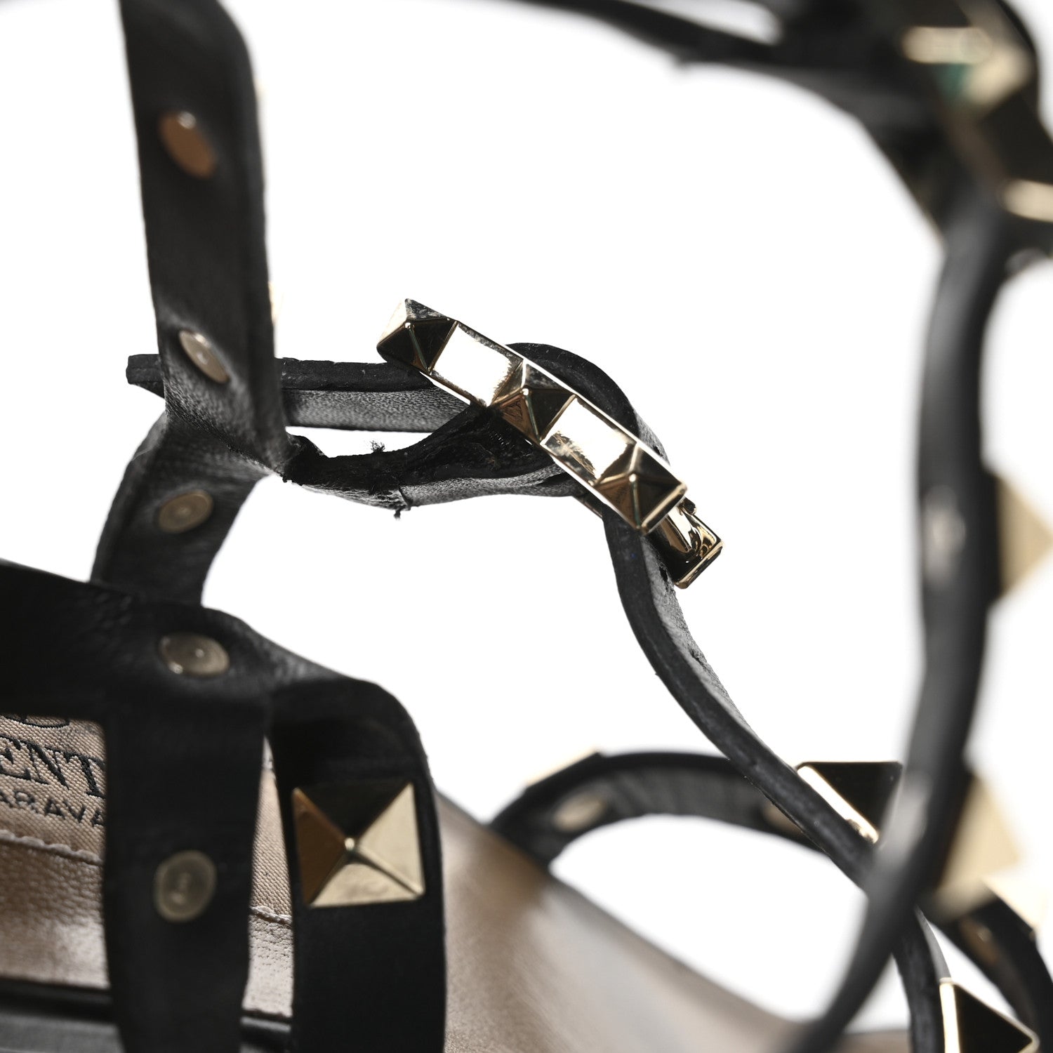 Valentino Garavani Calfskin Rockstud 60mm City Sandals 39 Black 8 of 8