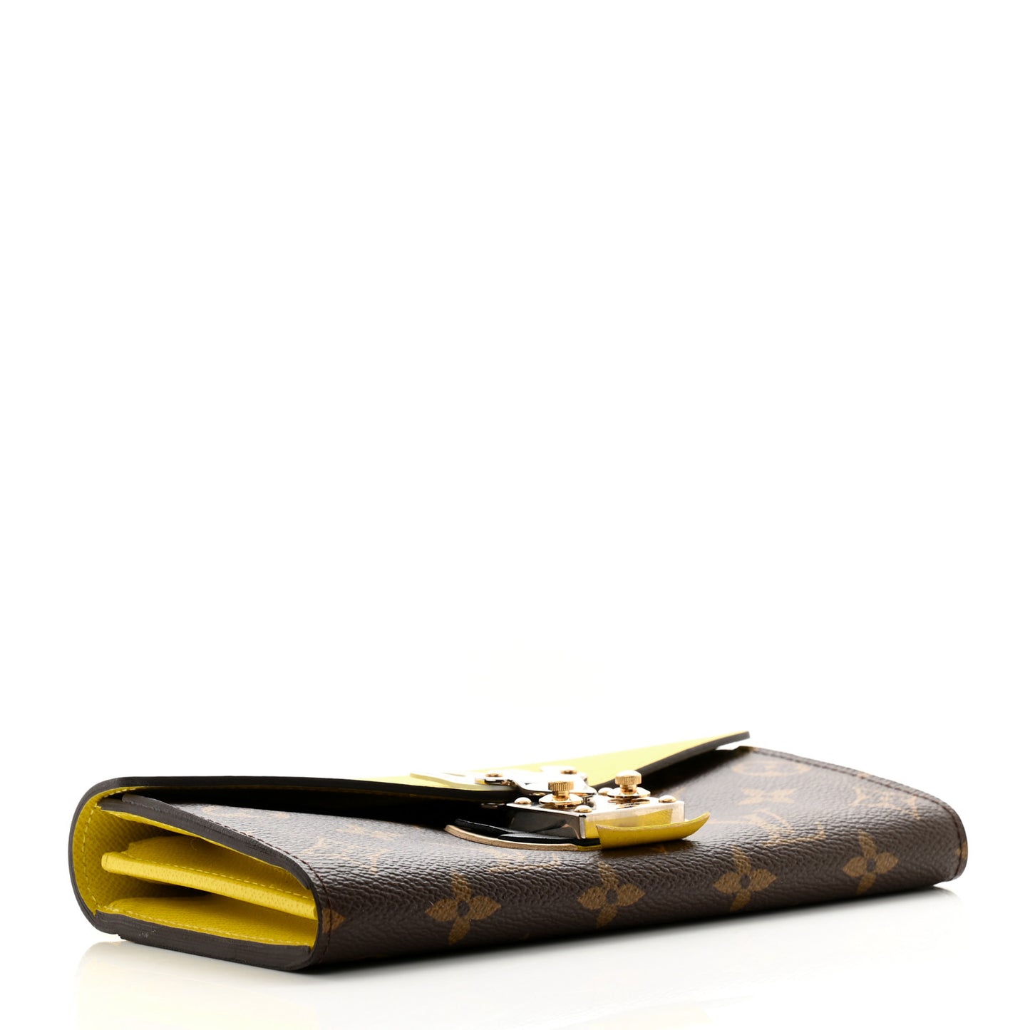 Monogram Tribal Mask Sarah Wallet Yellow