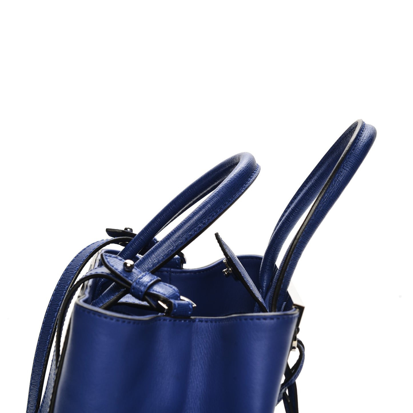 Vitello Elite Petite 2Jours Tote Blue Neon