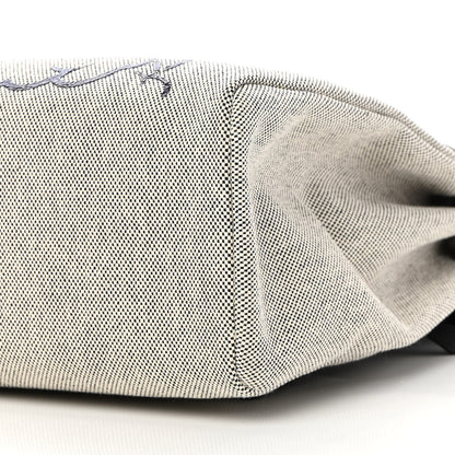 Hermes Vache Hunter Toile H Pegase Pop Herbag Zip Retourne 31 PM Bleu Indigo Ecru Black 11 of 13