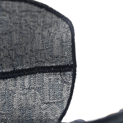 Christian Dior Oblique Embroidered Saddle Bag Denim Blue 13 of 18