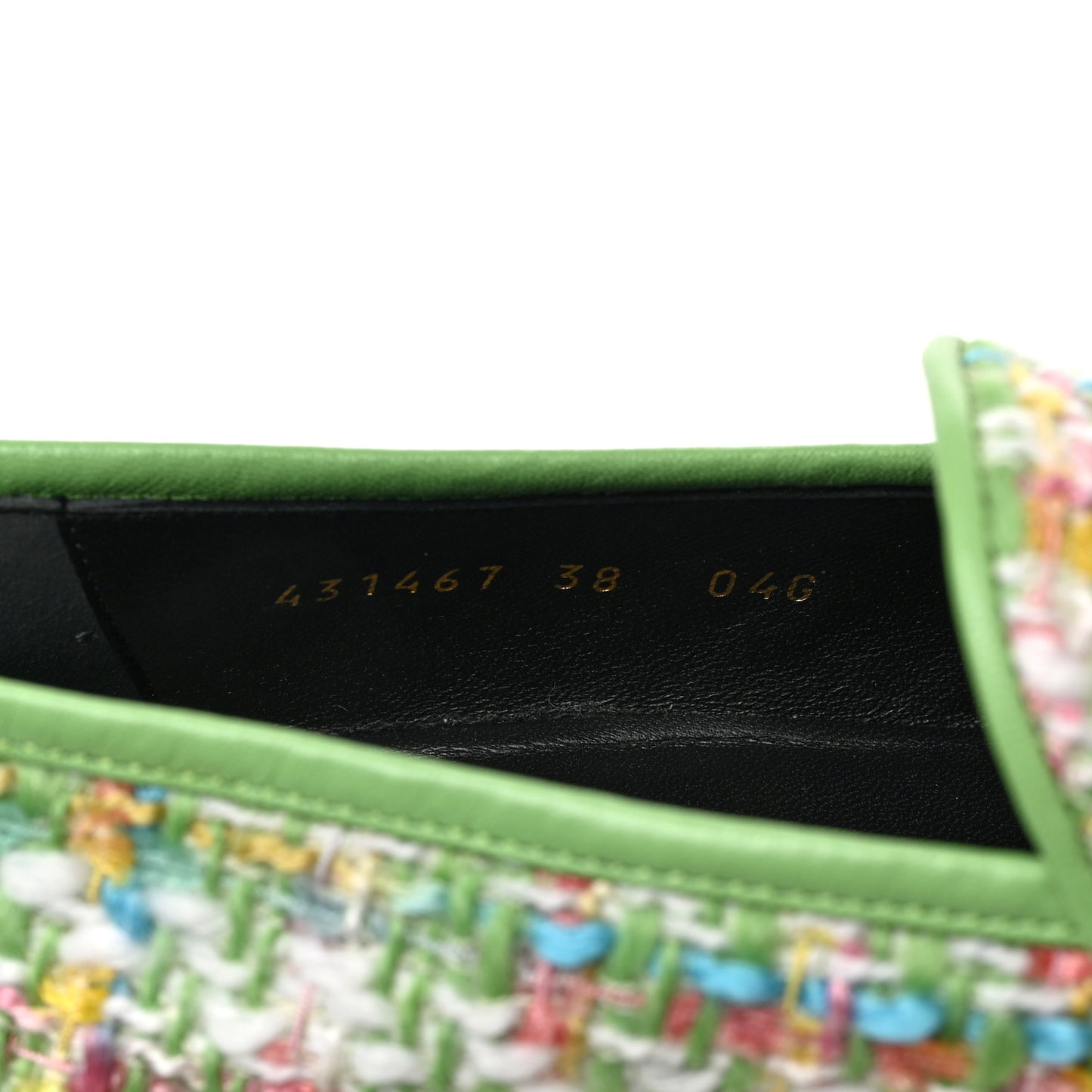 Tweed Multicolor Malaga Kid Horsebit Womens Jordaan Loafers 38 Green Multicolor