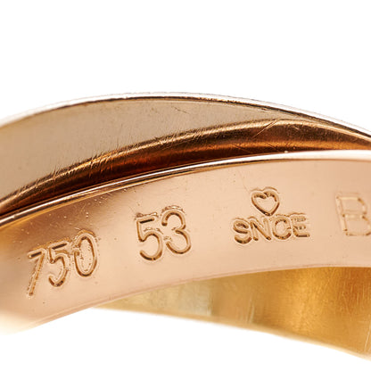 Cartier 18K Pink Yellow White Gold Classic Les Must De Cartier Trinity Ring 53 6.25 10 of 11