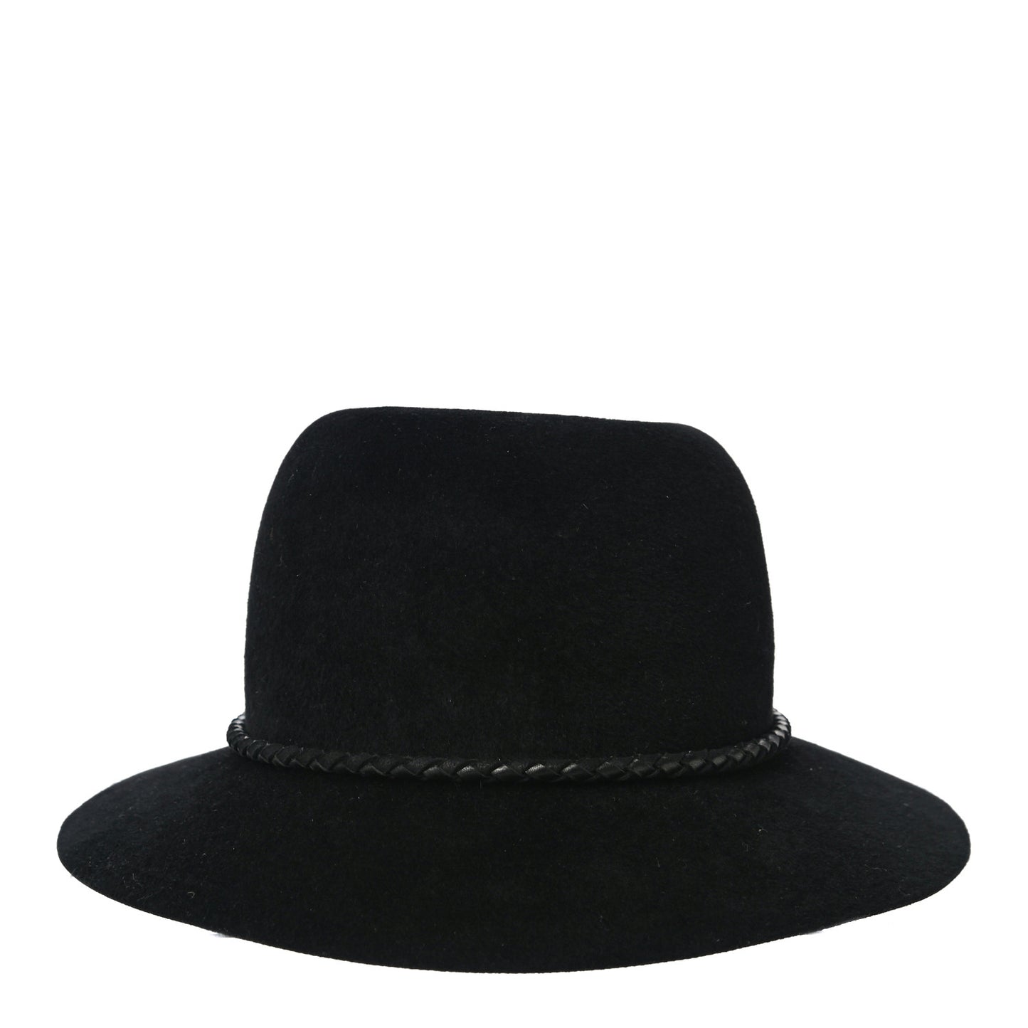 Felt Goatskin Lambskin Hat 56 Black