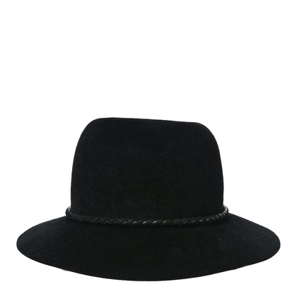 Hermes Felt Goatskin Lambskin Hat 56 Black 4 of 7