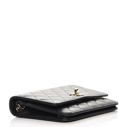 Chanel Lambskin Quilted Trendy CC Wallet On Chain WOC Black 4 of 8
