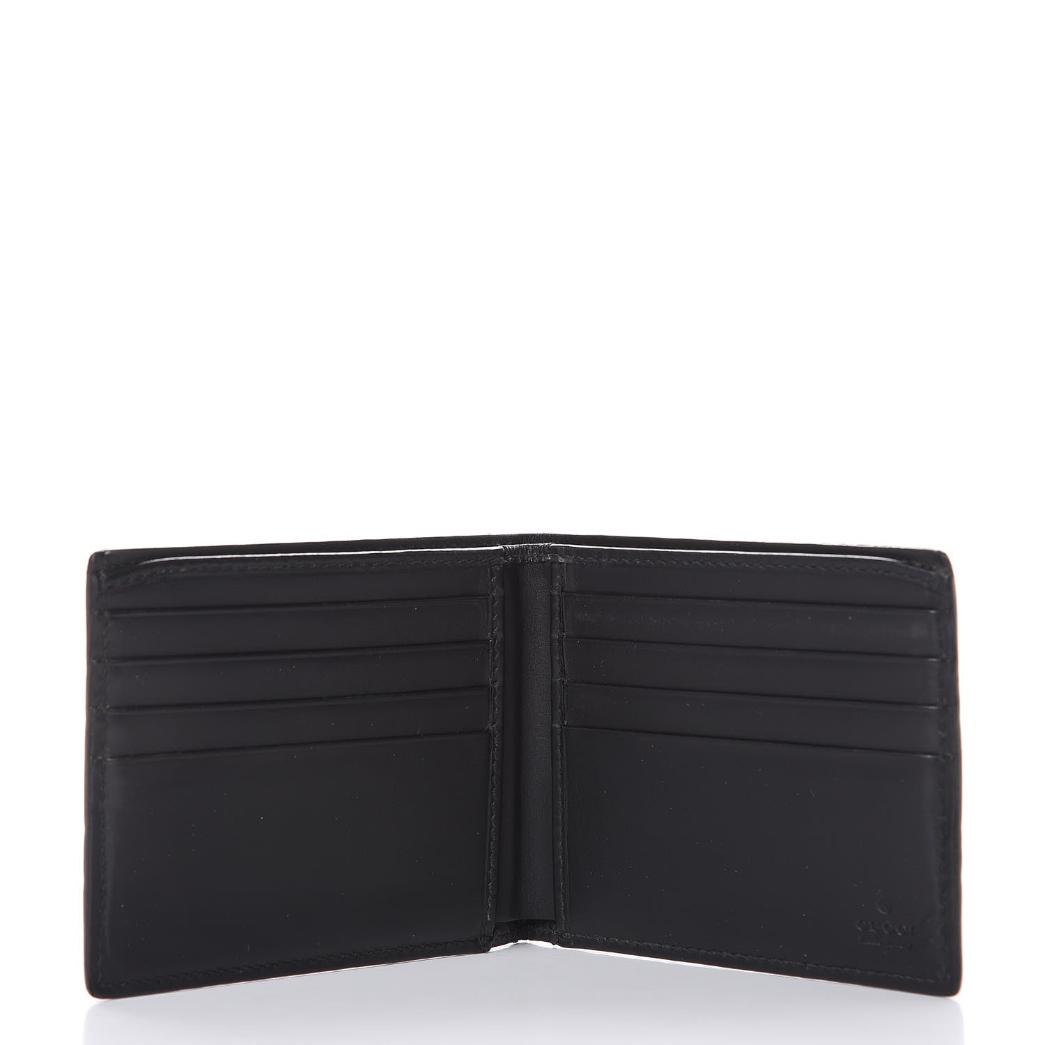 Gucci Guccissima Bi-Fold Wallet Black 5 of 9