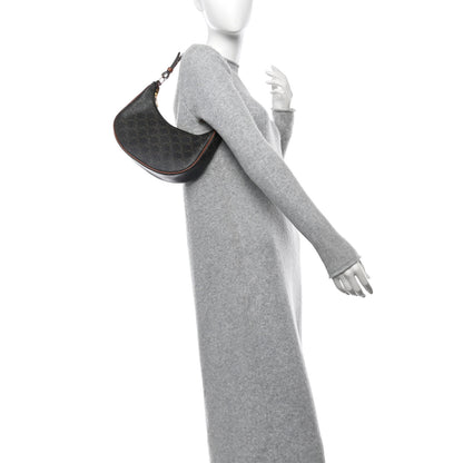 Celine Triomphe Canvas Calfskin Ava Shoulder Bag Tan 2 of 10