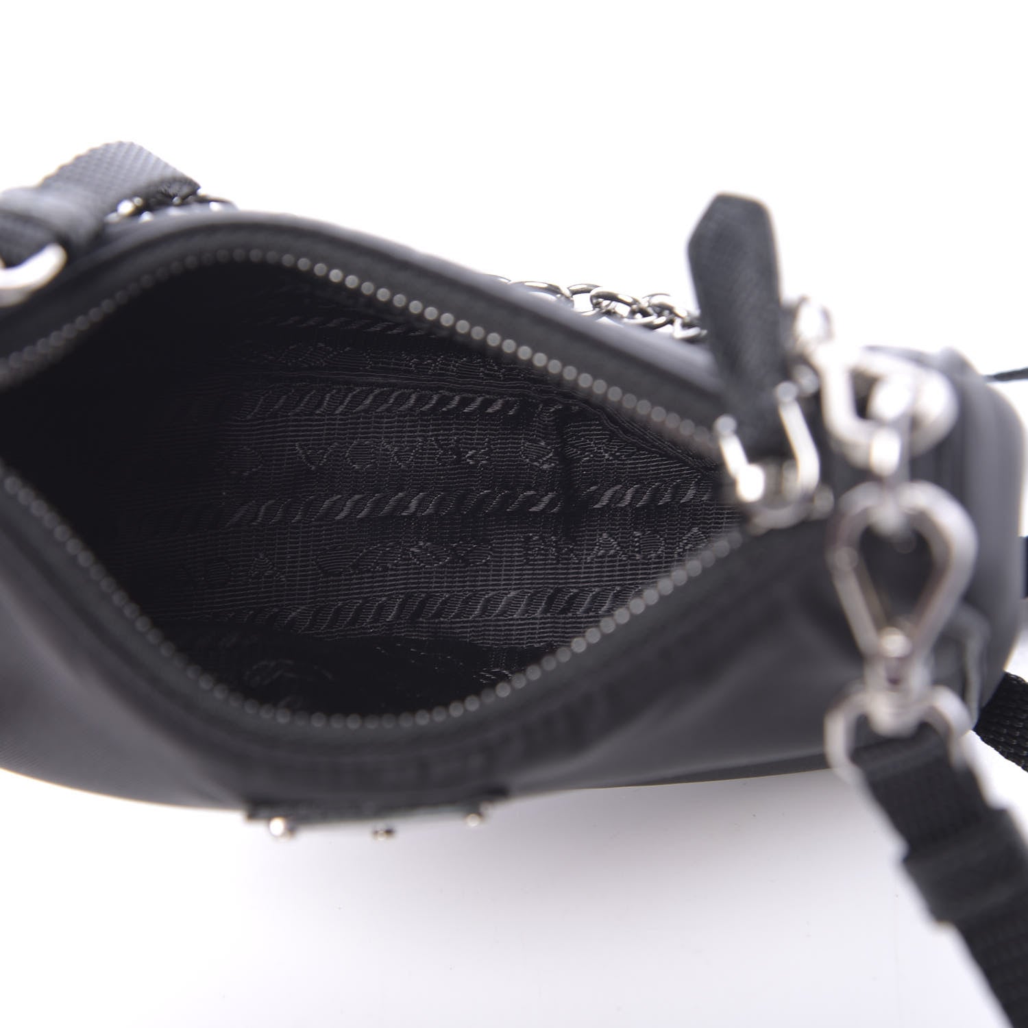 Prada Tessuto Nylon Mini Re-Edition 2000 Shoulder Bag Black 5 of 10