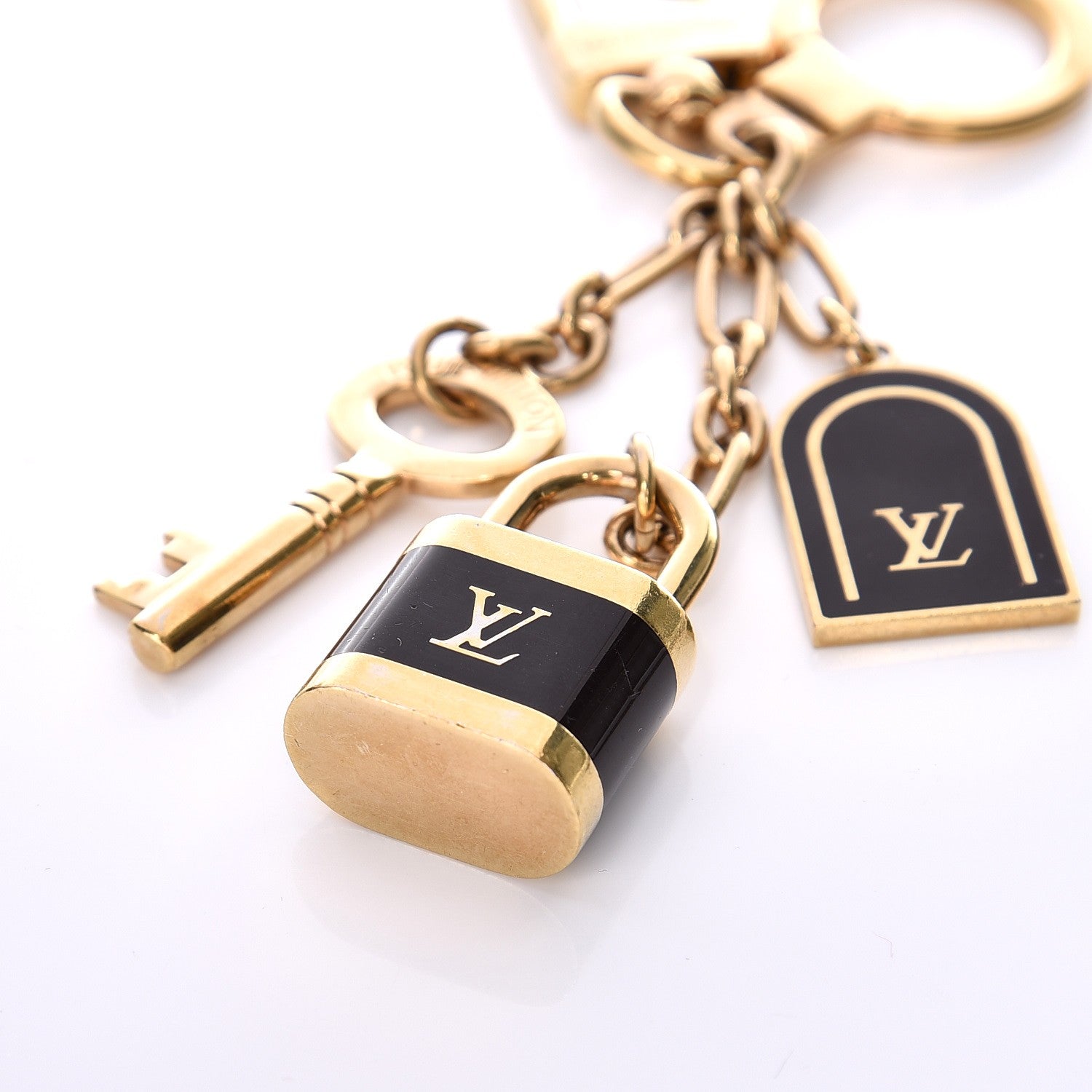 Louis Vuitton PTE Cles Cadenas Key Holder Black 4 of 4