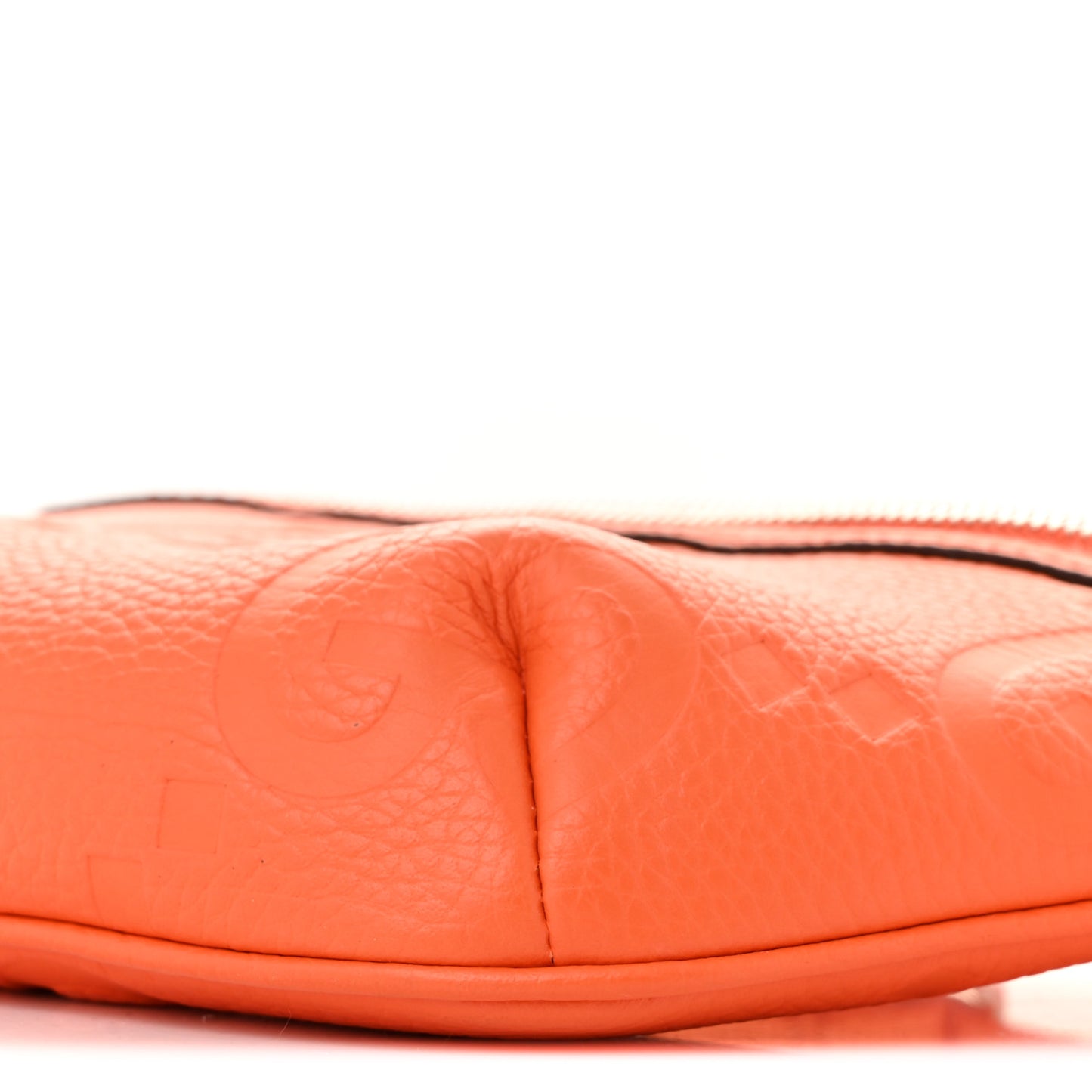 Piuma Calfskin Jumbo GG Embossed Small Belt Bag Good Orange