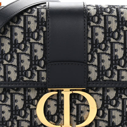 Christian Dior Oblique 30 Montaigne Flap Bag Blue 7 of 9