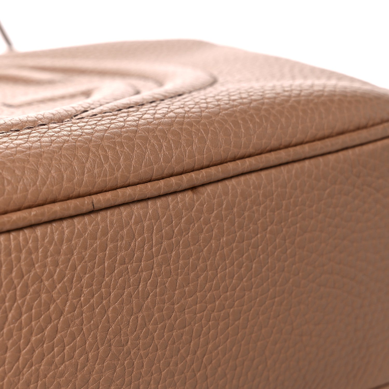 Gucci Pebbled Calfskin Small Soho Disco Bag Camelia 10 of 11