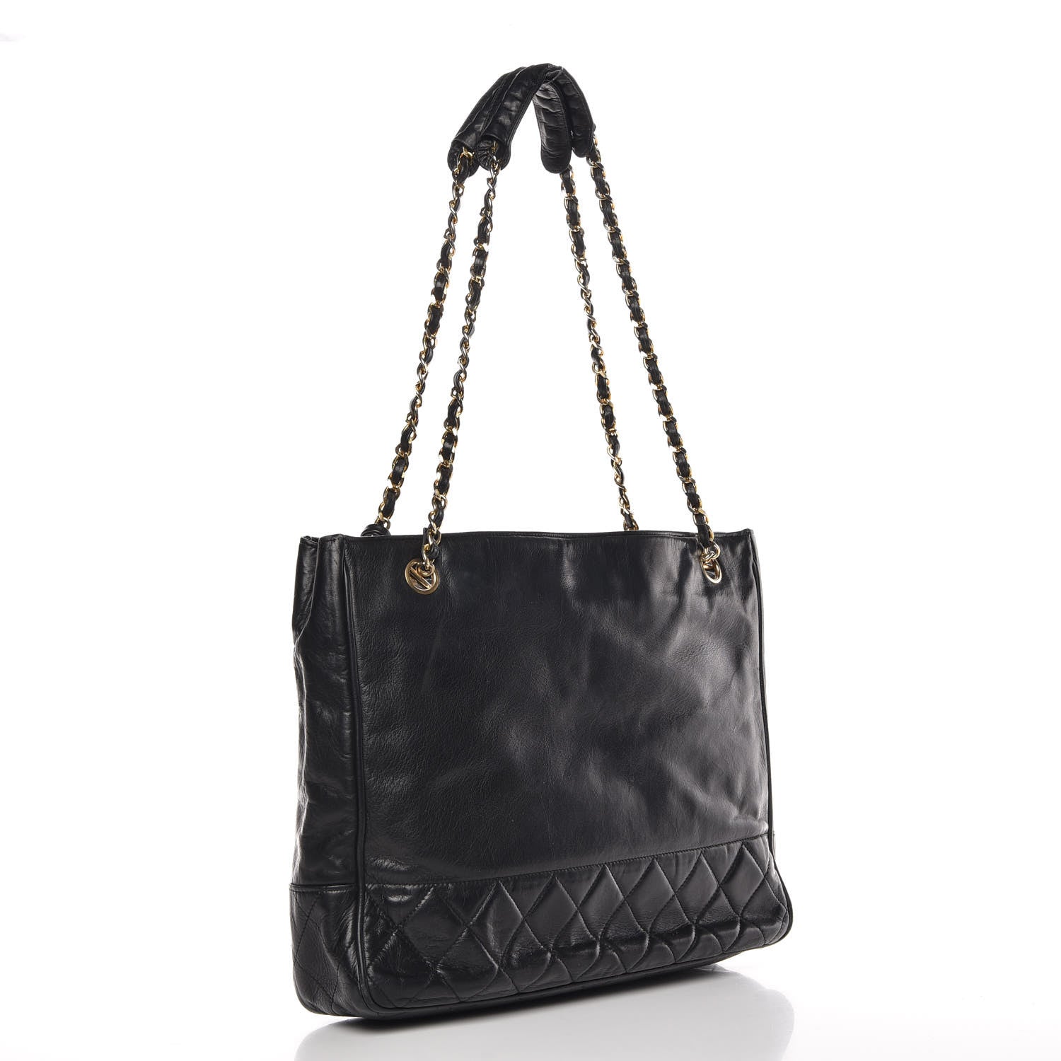 Chanel Lambskin Shopping Tote Black 3 of 11