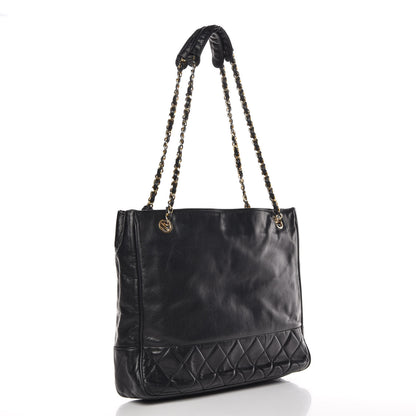 Chanel Lambskin Shopping Tote Black 3 of 11