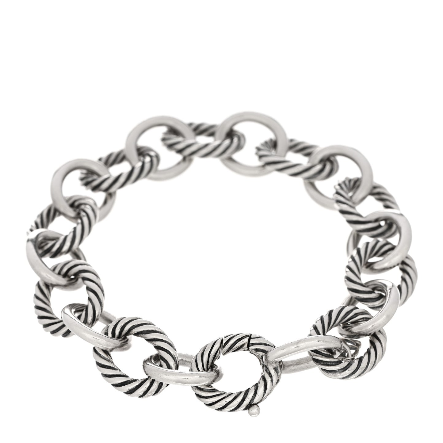 Sterling Silver 12mm Large Oval Link Bracelet
