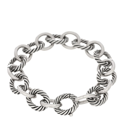 David Yurman Sterling Silver 12mm Large Oval Link Bracelet 2 of 3