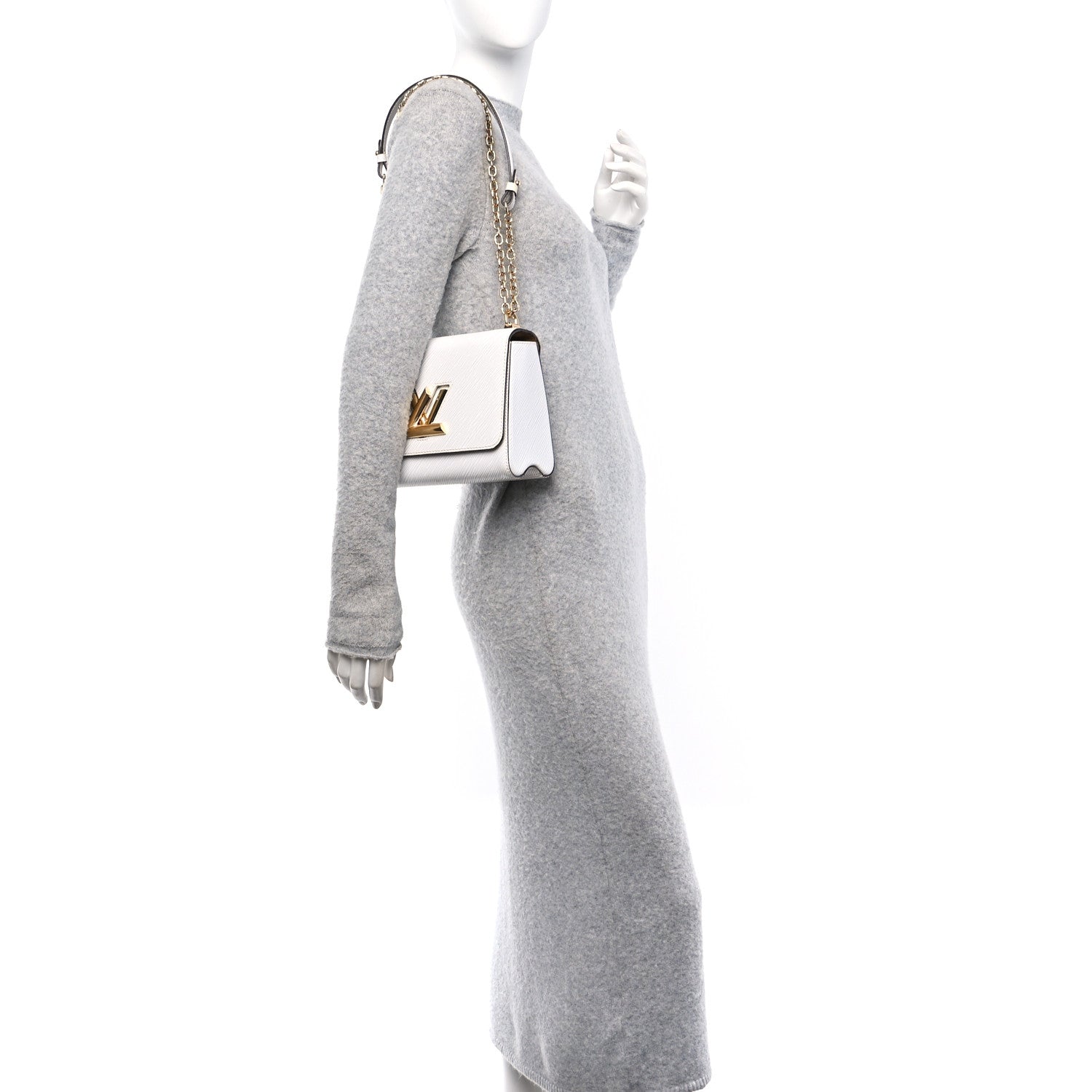 Louis Vuitton Epi Twist Shoulder Bag MM White 2 of 12