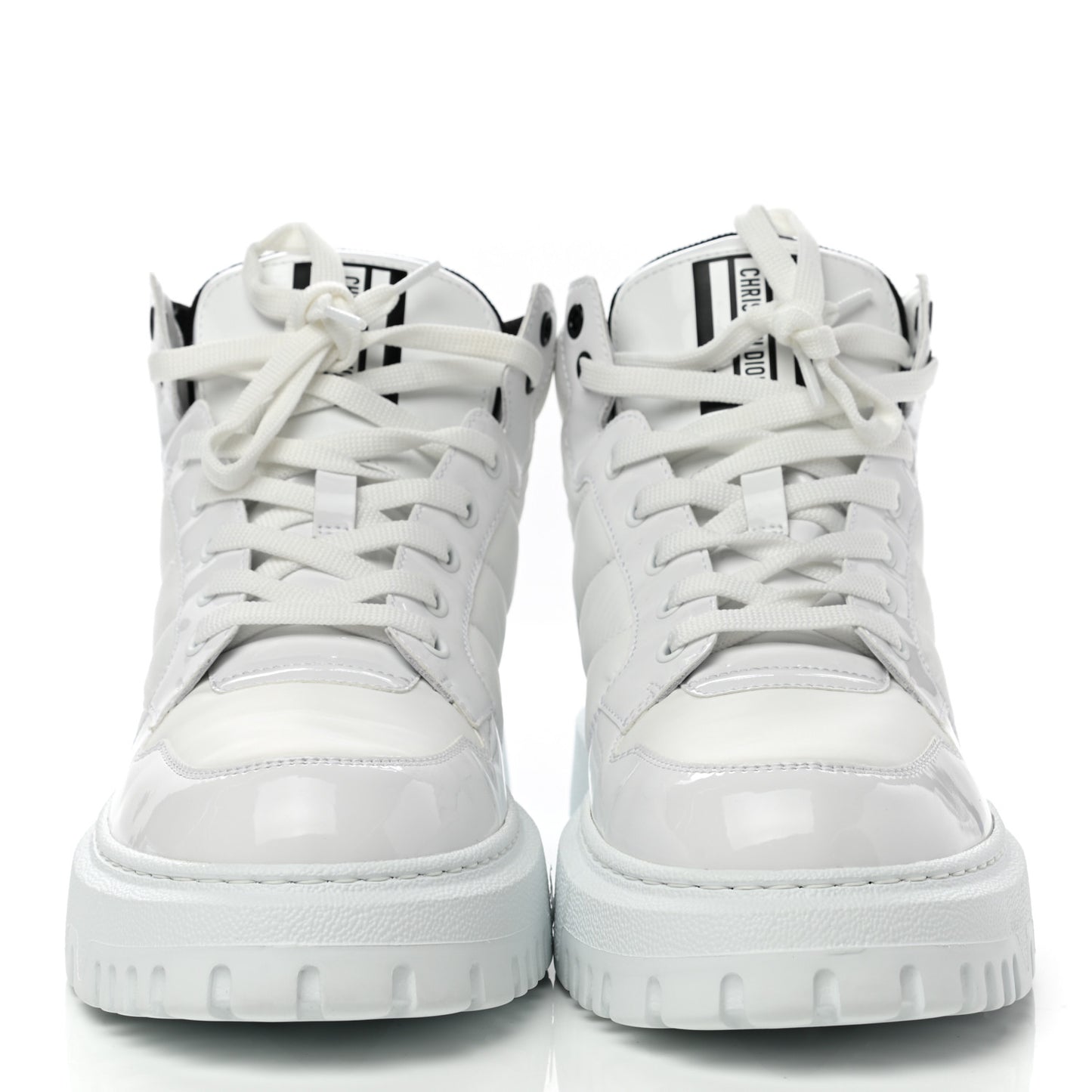 Nylon Fabric Womens D-Player High Top Sneakers 40 White Black