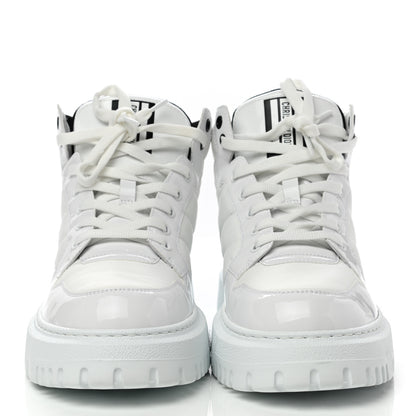 Christian Dior Nylon Fabric Womens D-Player High Top Sneakers 40 White Black 2 of 9