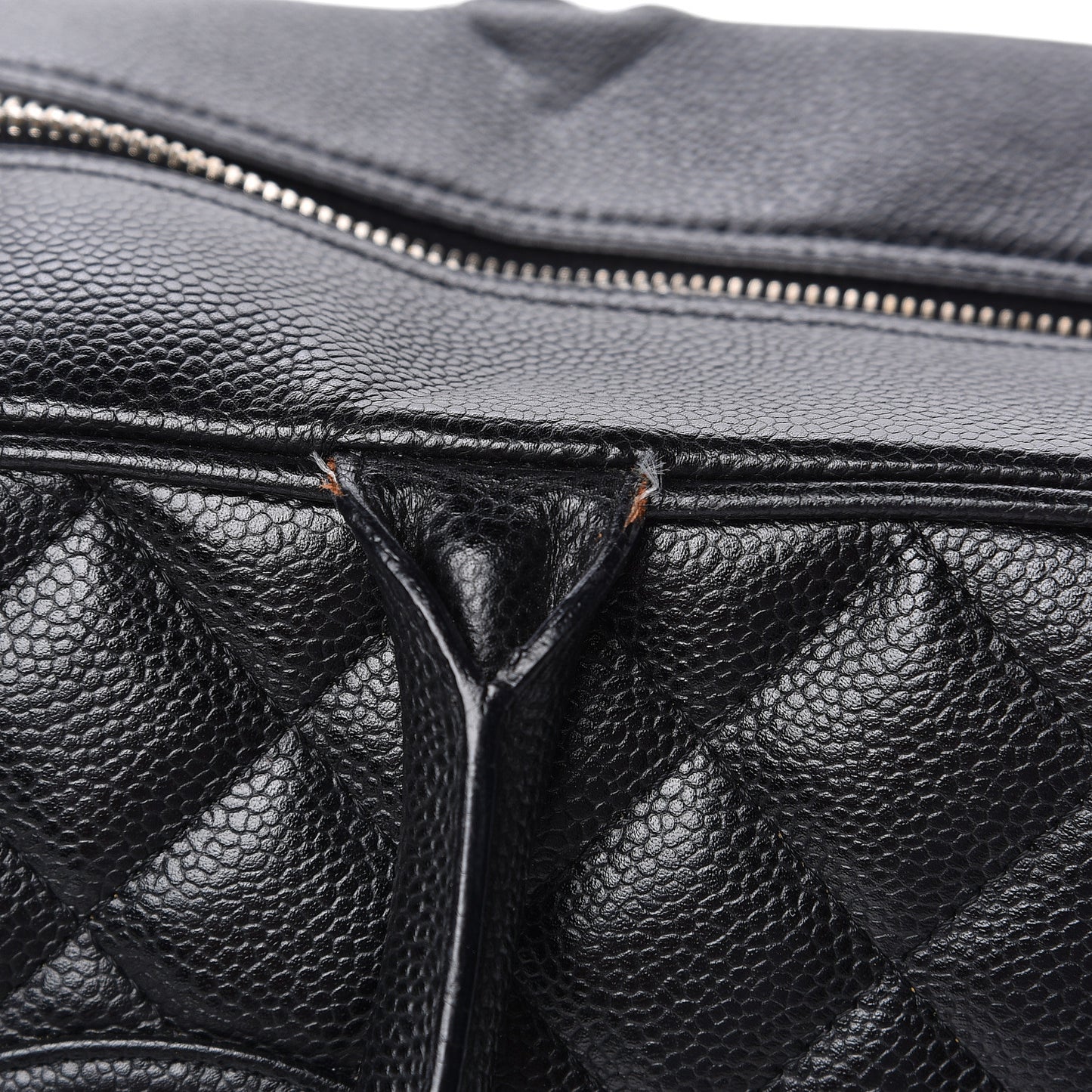 Caviar Quilted Large Bowler Black