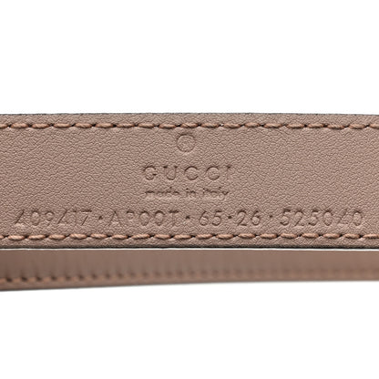 Gucci Calfskin Double G 20mm Belt 65 26 Porcelain Rose 3 of 5