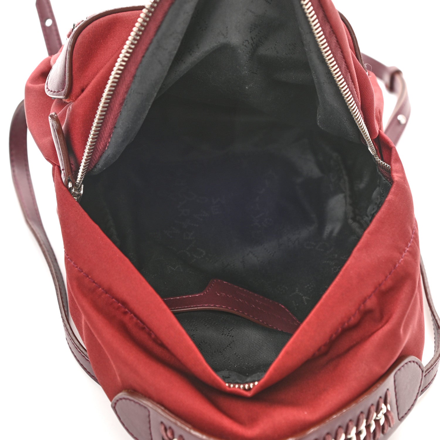 Stella McCartney Nylon Eco Alter Nappa Mini Falabella GO Backpack Burgundy 5 of 9