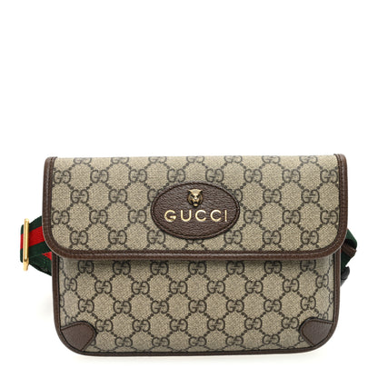 Gucci GG Supreme Monogram Neo Vintage Web Belt Bag Brown 1 of 11