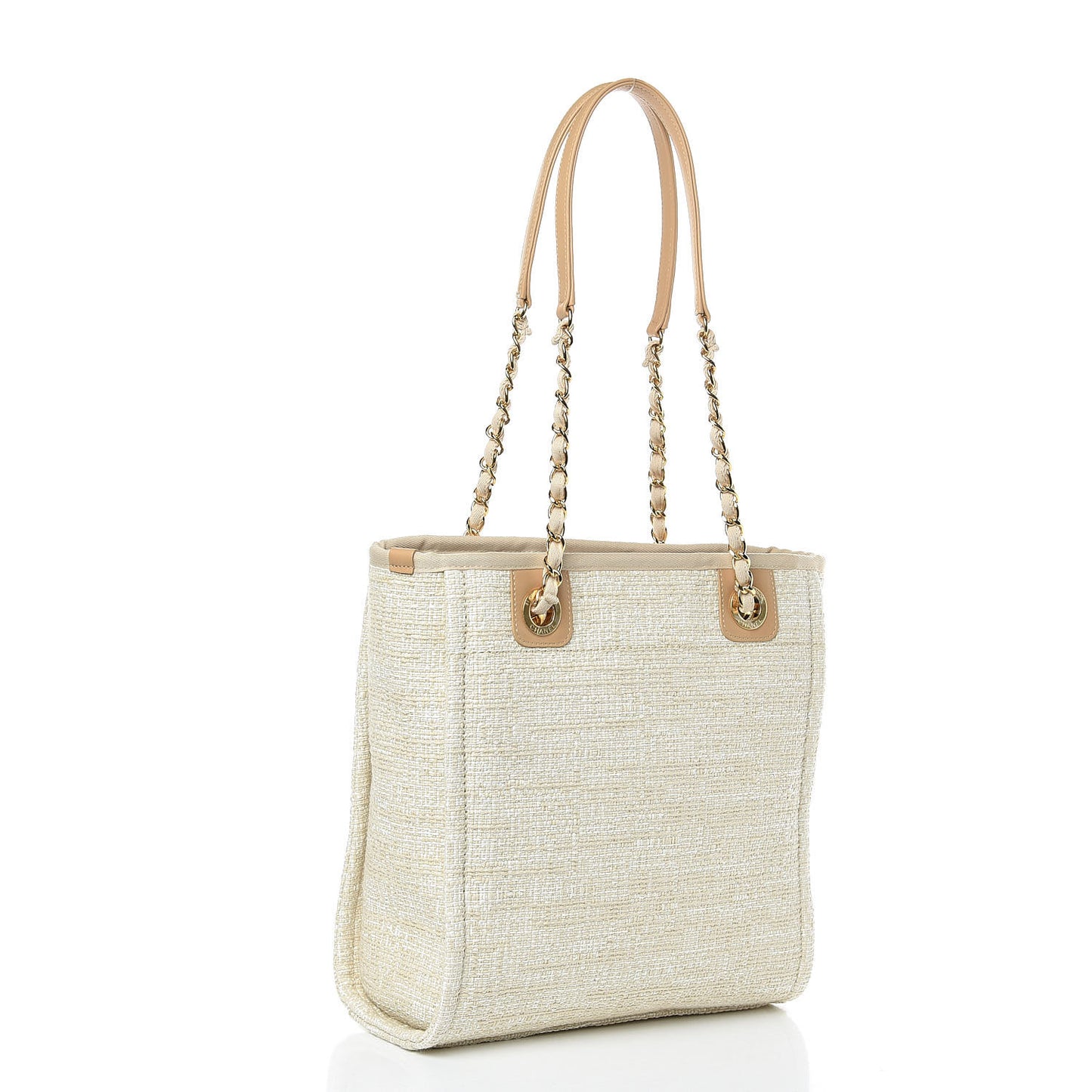Canvas Mini Deauville Tote Ivory