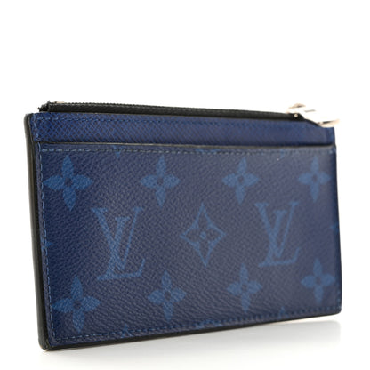Louis Vuitton Monogram Taiga Coin Card Holder Cobalt 3 of 7