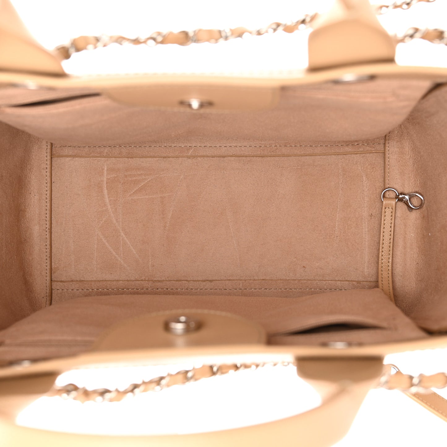 Caviar Small Studded Deauville Tote Beige
