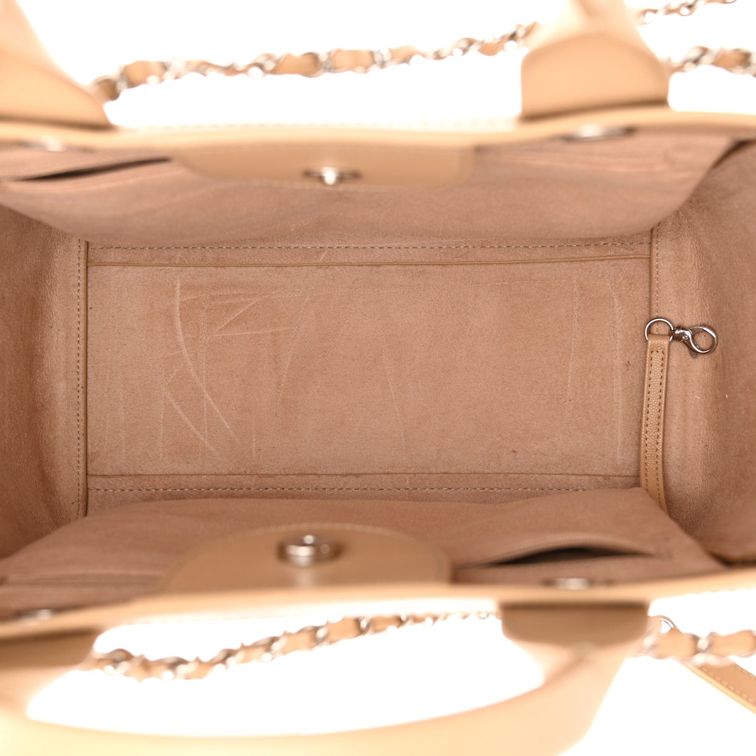 Chanel Caviar Small Studded Deauville Tote Beige 5 of 13