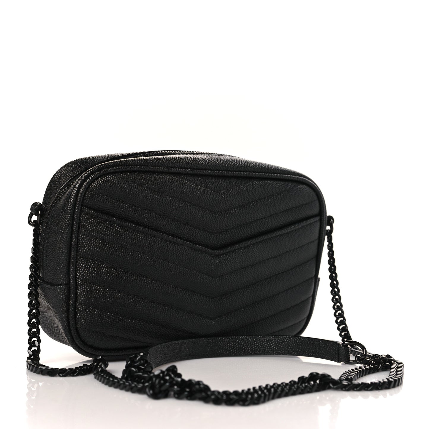 Grain De Poudre Matelasse Monochrome Monogram Mini Lou Camera Bag Black