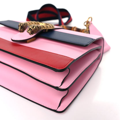 Gucci Moon Calfskin Web Medium Dionysus Bamboo Top Handle Bag Sugar Pink Blue Agata Hibiscus Red 9 of 9