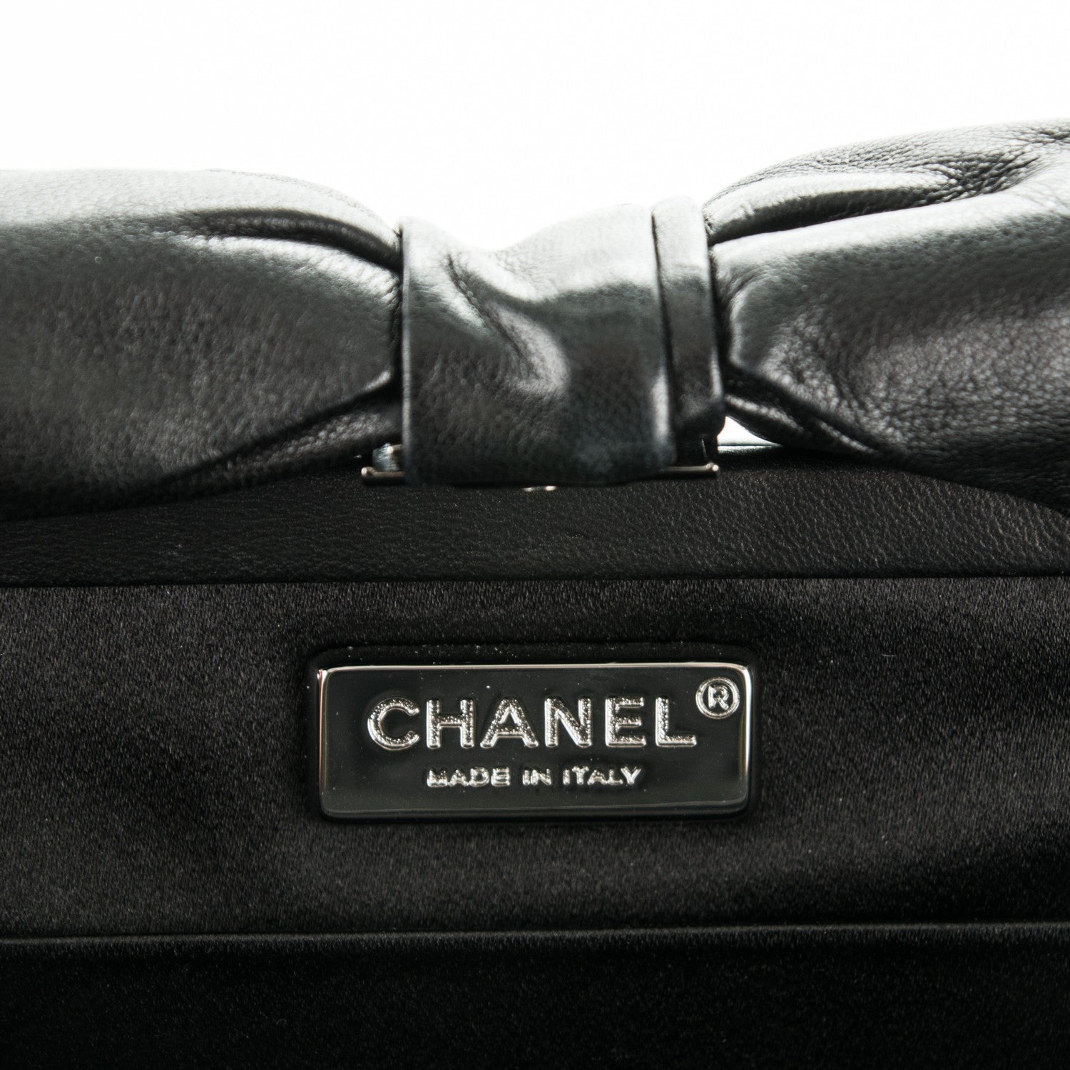 Chanel Lambskin Bow Clutch Black 6 of 7