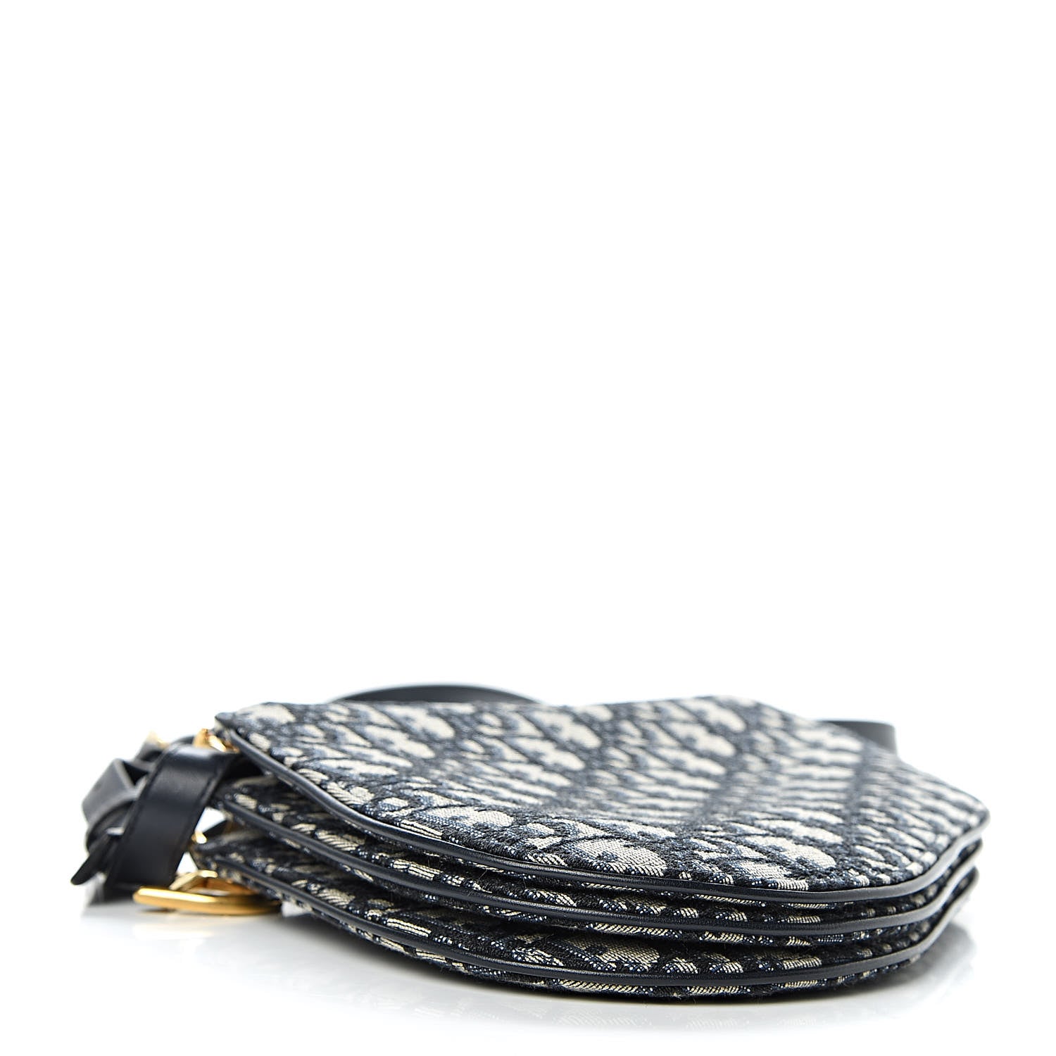 Christian Dior Oblique Saddle Pouch With Strap Navy Blue 4 of 10