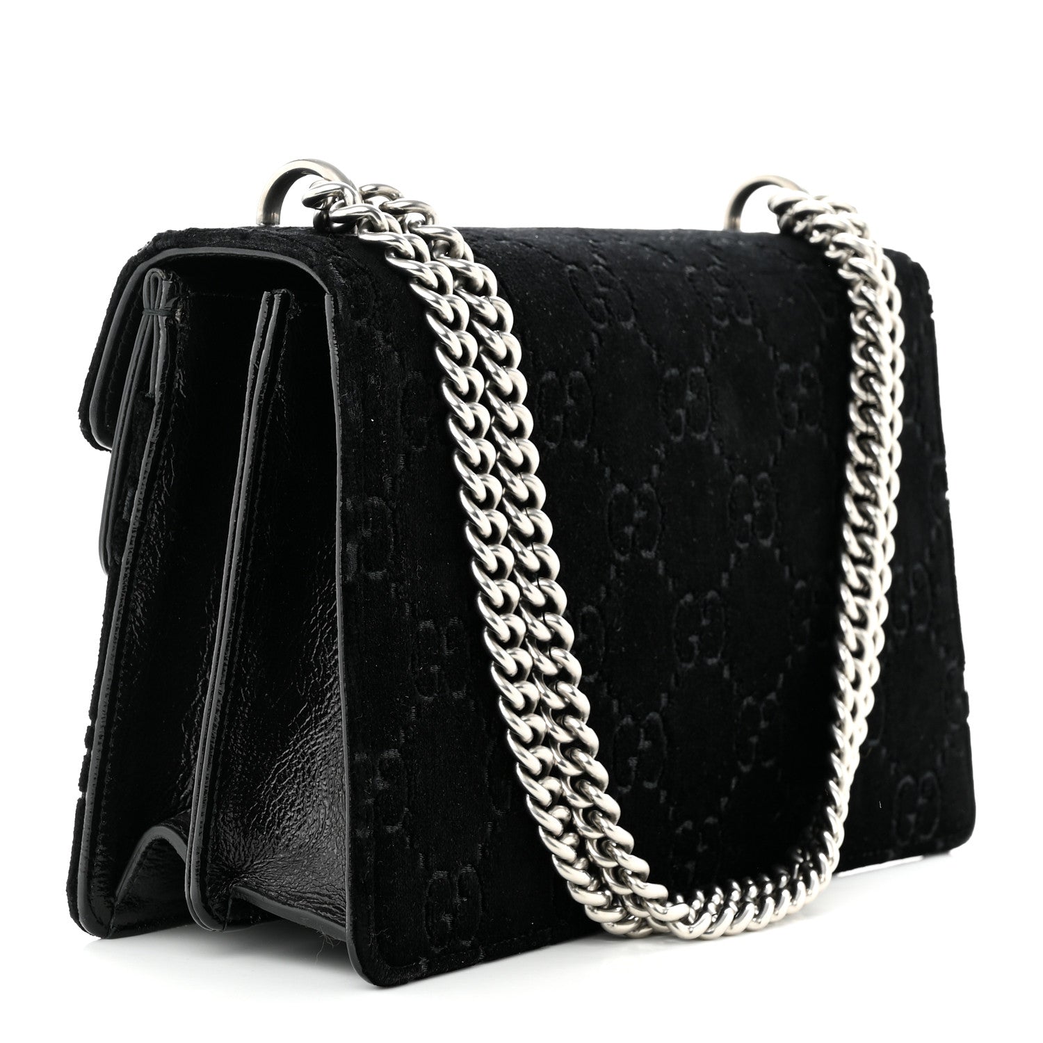 Gucci Velvet GG Monogram Small Dionysus Shoulder Bag Black 3 of 11