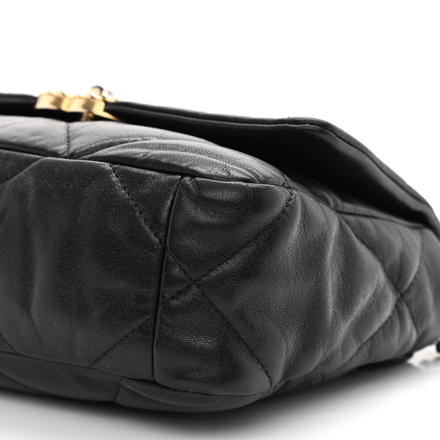 Goatskin Quilted Medium Chanel 19 Flap Black