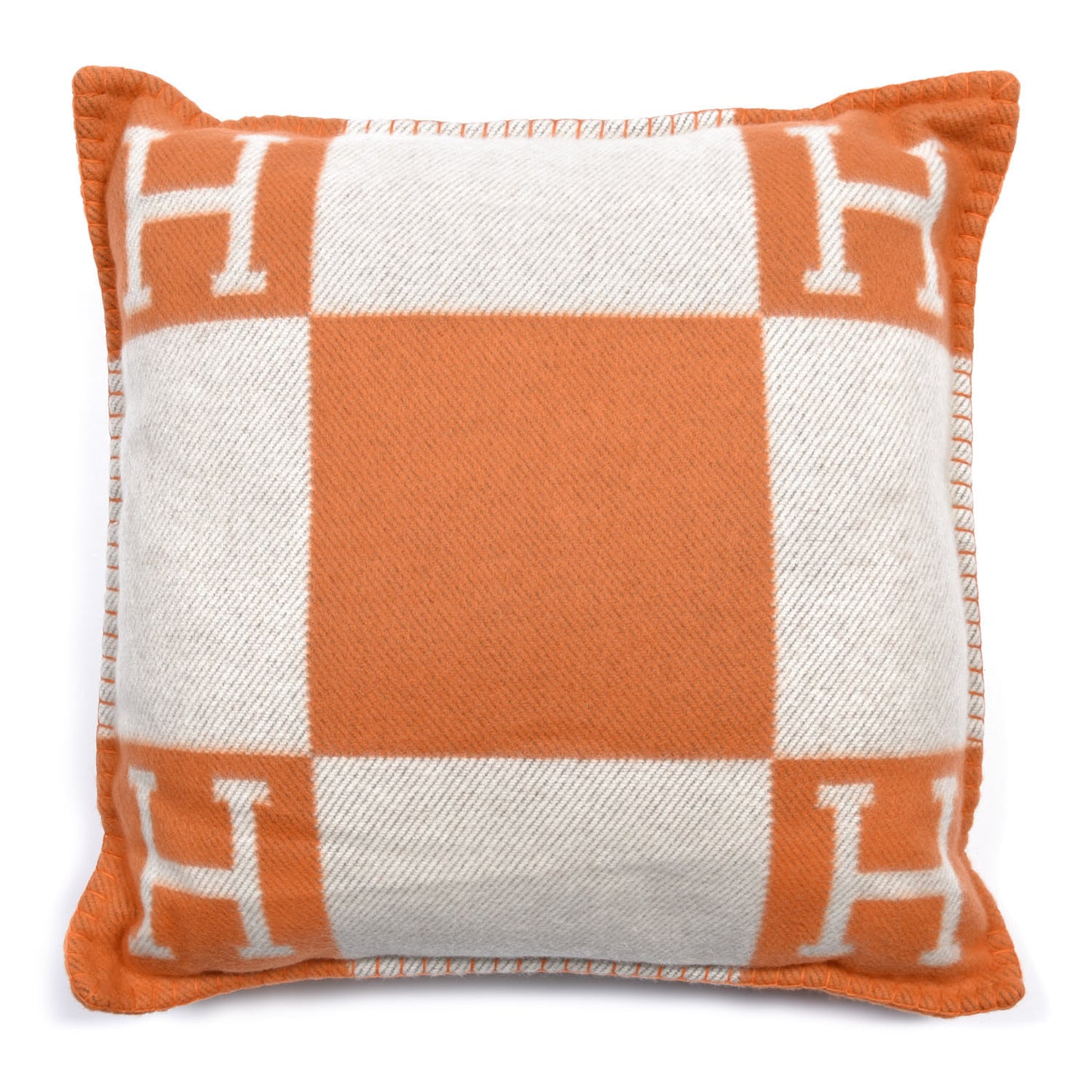 Wool Cashmere Avalon Pillow PM Ecru Potiron