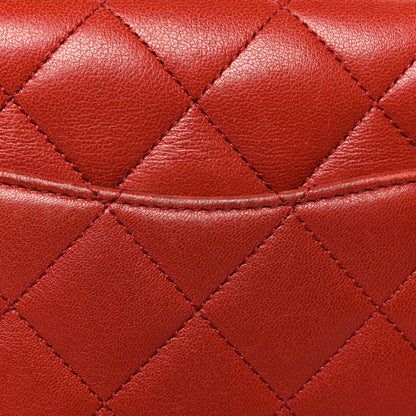 Chanel Lambskin Quilted Medium Vintage Flap Bag Red 11 of 11