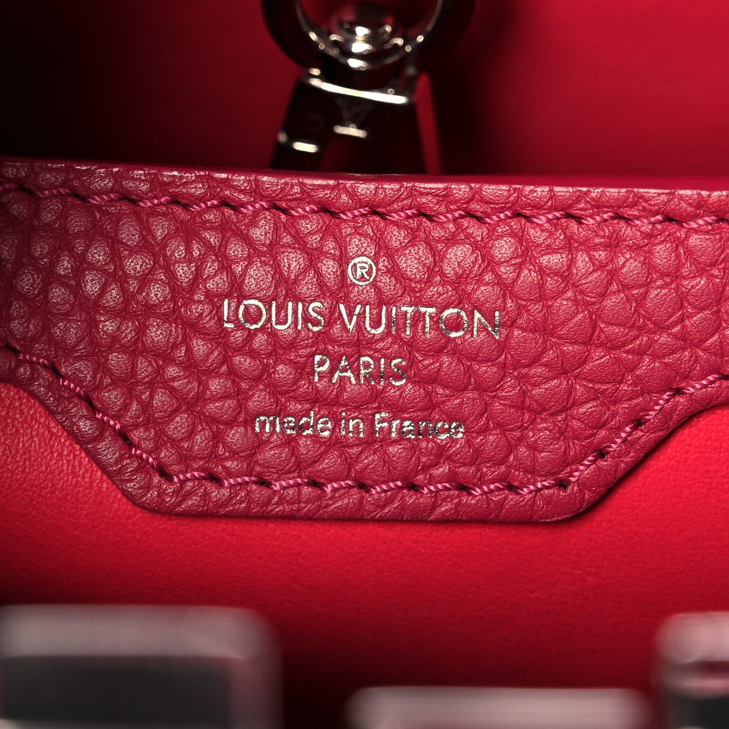 Louis Vuitton Taurillon Flowers Capucines BB Fuchsia 6 of 9