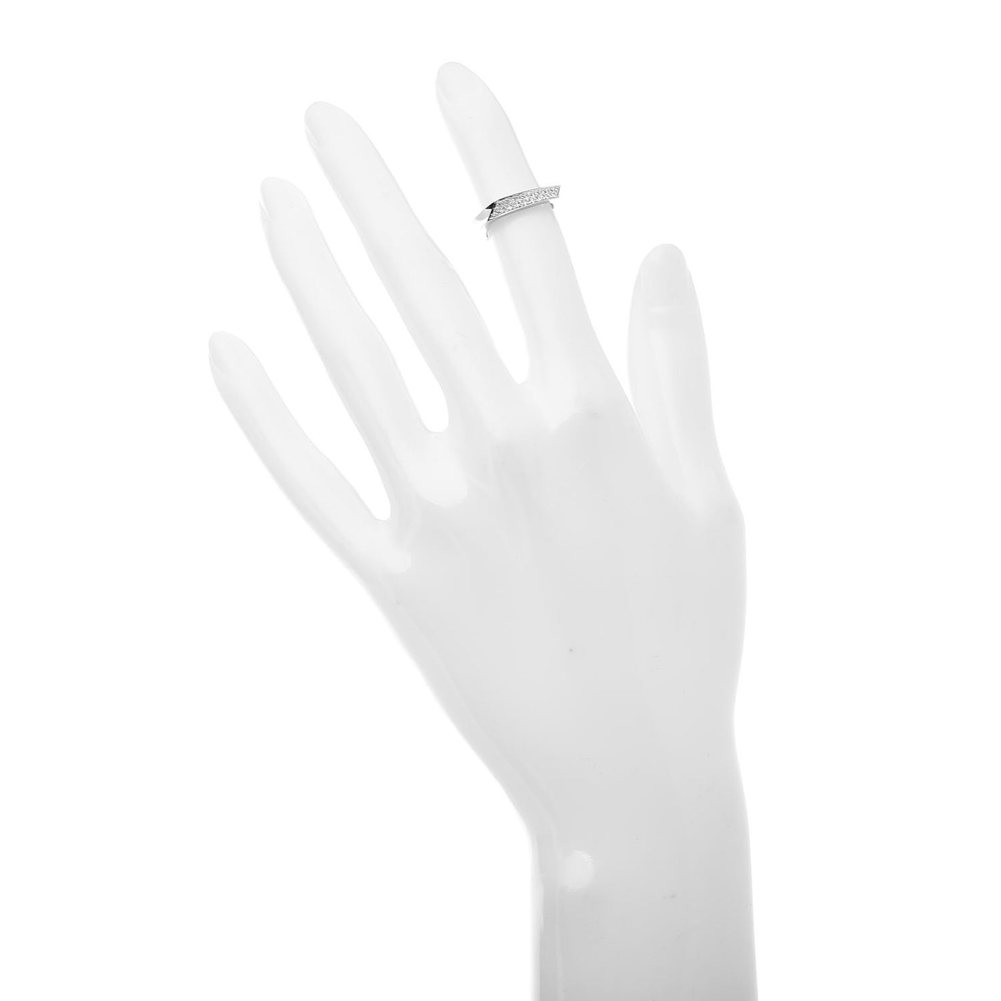 18K White Gold Diamond Frank Gehry Torque Ring 44 3