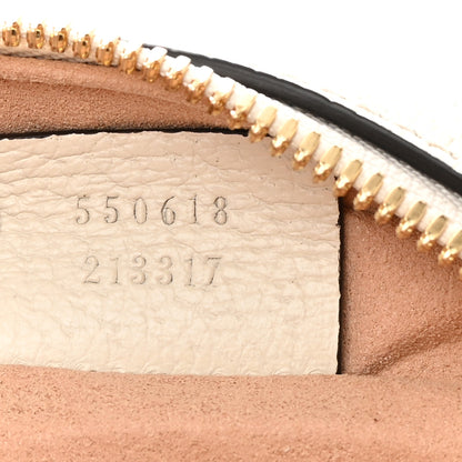 Gucci Textured Calfskin Web Mini Ophidia Round Shoulder Bag Mystic White 7 of 12