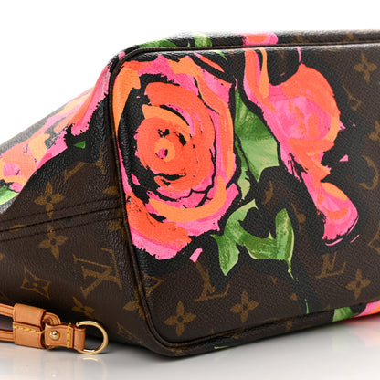 Louis Vuitton Monogram Roses Neverfull MM 8 of 11
