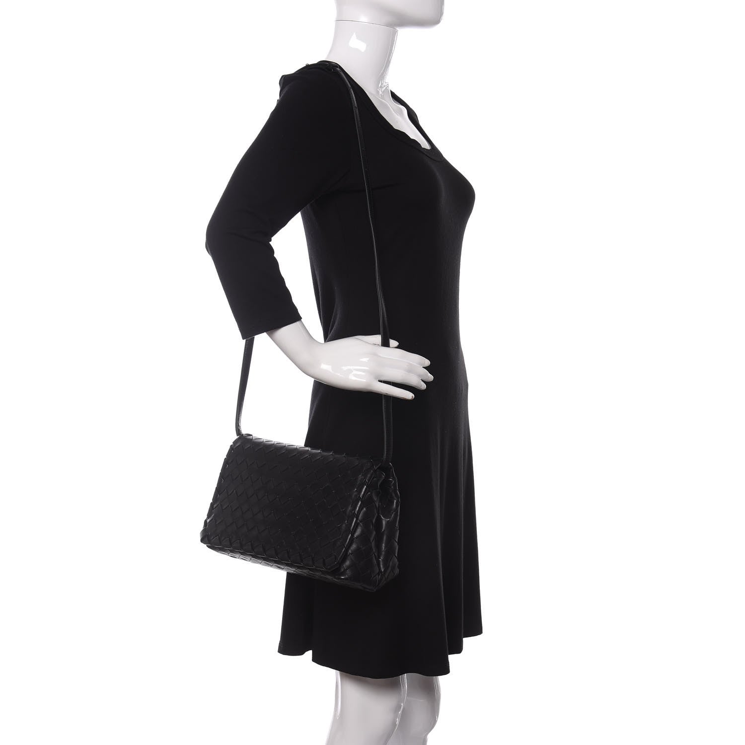 Bottega Veneta Nappa Intrecciato Crossbody Black 2 of 9