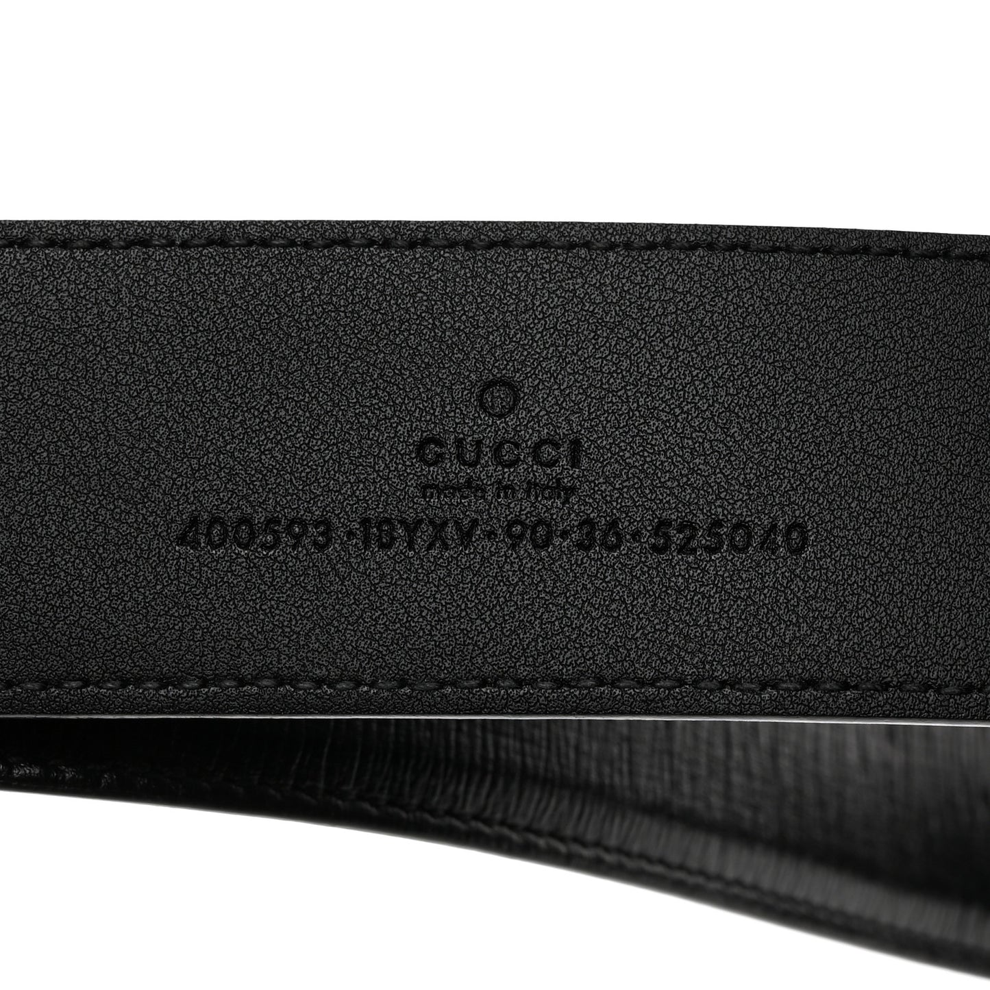 Azalea Calfskin Enamel Monochrome Double G 40mm Belt 90 36 Black