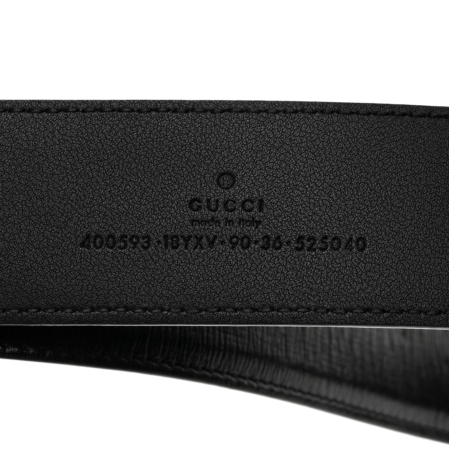 Gucci Azalea Calfskin Enamel Monochrome Double G 40mm Belt 90 36 Black 3 of 5