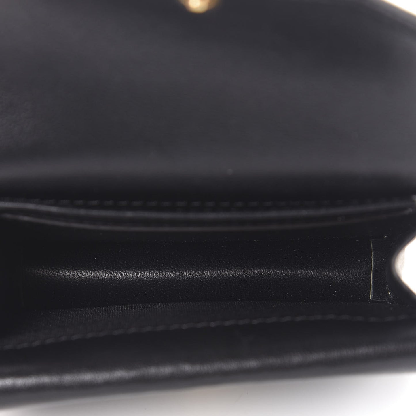 Smooth Calfskin Multiflap Card Case Wallet Dune Porcelain Blue Black